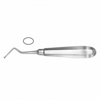 Modell USA Bone Curette Oval - Fig. 5 - Right Stainless Steel, 15.5 cm - 6"